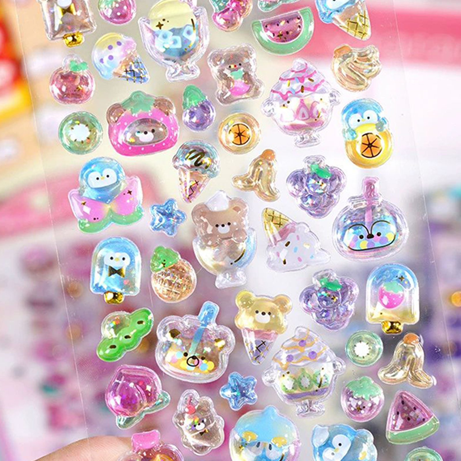 Cute Animal Sticker Pack 3D Sp - Resin Glitter Pack のレビューと価格