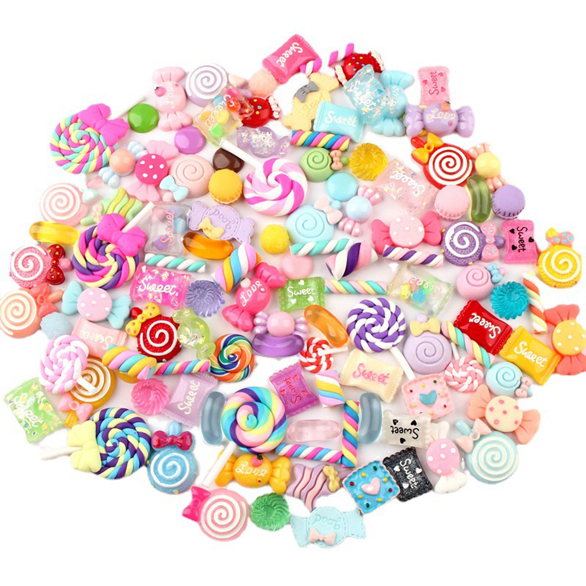 30pcs Random Candy Slime Charm - Resin Jewelry Kit のレビューと価格