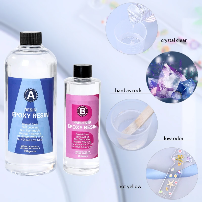Epoxy Resin Kit Crystal Clear  - Mixing Cup Silicone のレビューと価格