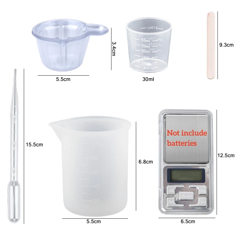 Epoxy Resin Kit Crystal Clear  - Mixing Cup Silicone のレビューと価格