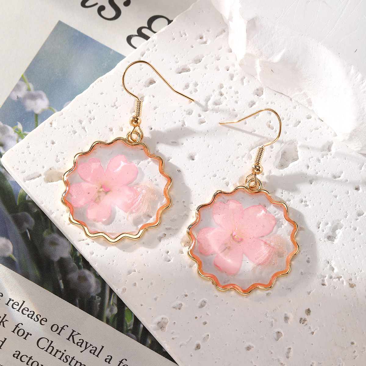 New Dried Flower Dangle Earrin - Dried Flower Bulk のレビューと価格