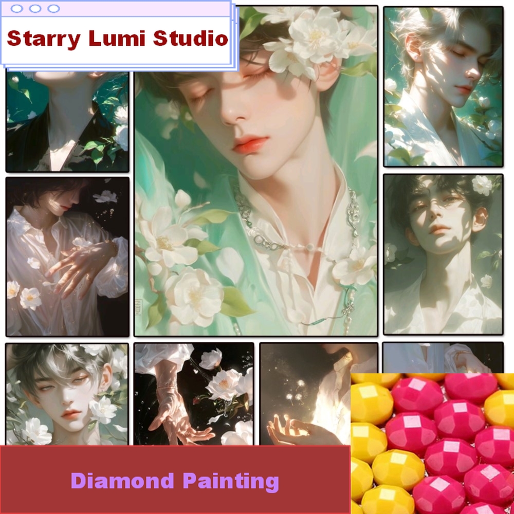 Handsome Boy 5d Diy Diamond Pa - Resin Jewelry Kit のレビューと価格