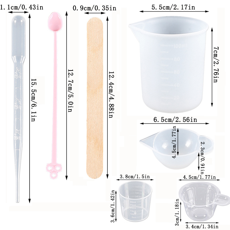 Epoxy Resin Tools Kit Silicone - Mixing Cup Silicone のレビューと価格