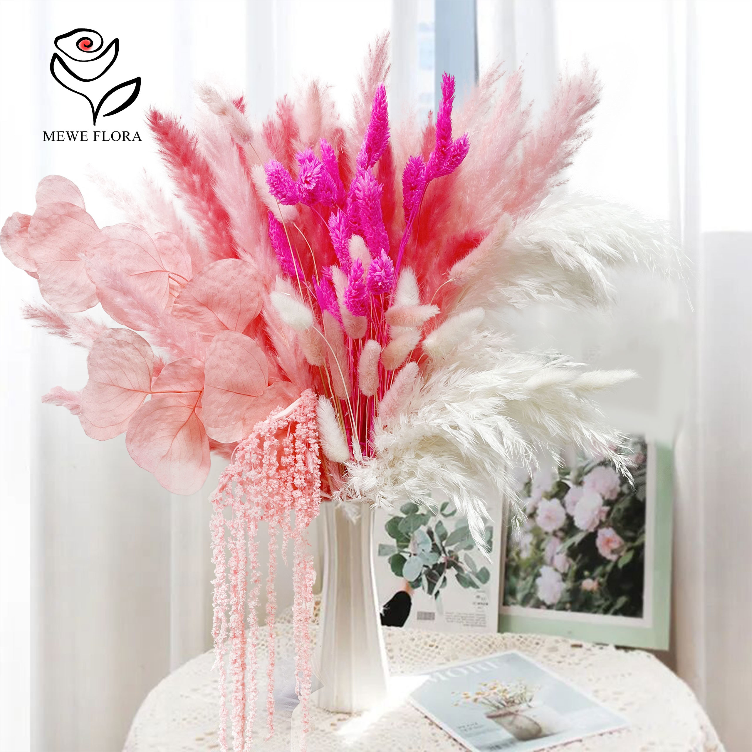 Natural Pampas Pink Dried Flow - Dried Flower Bulk のレビューと価格