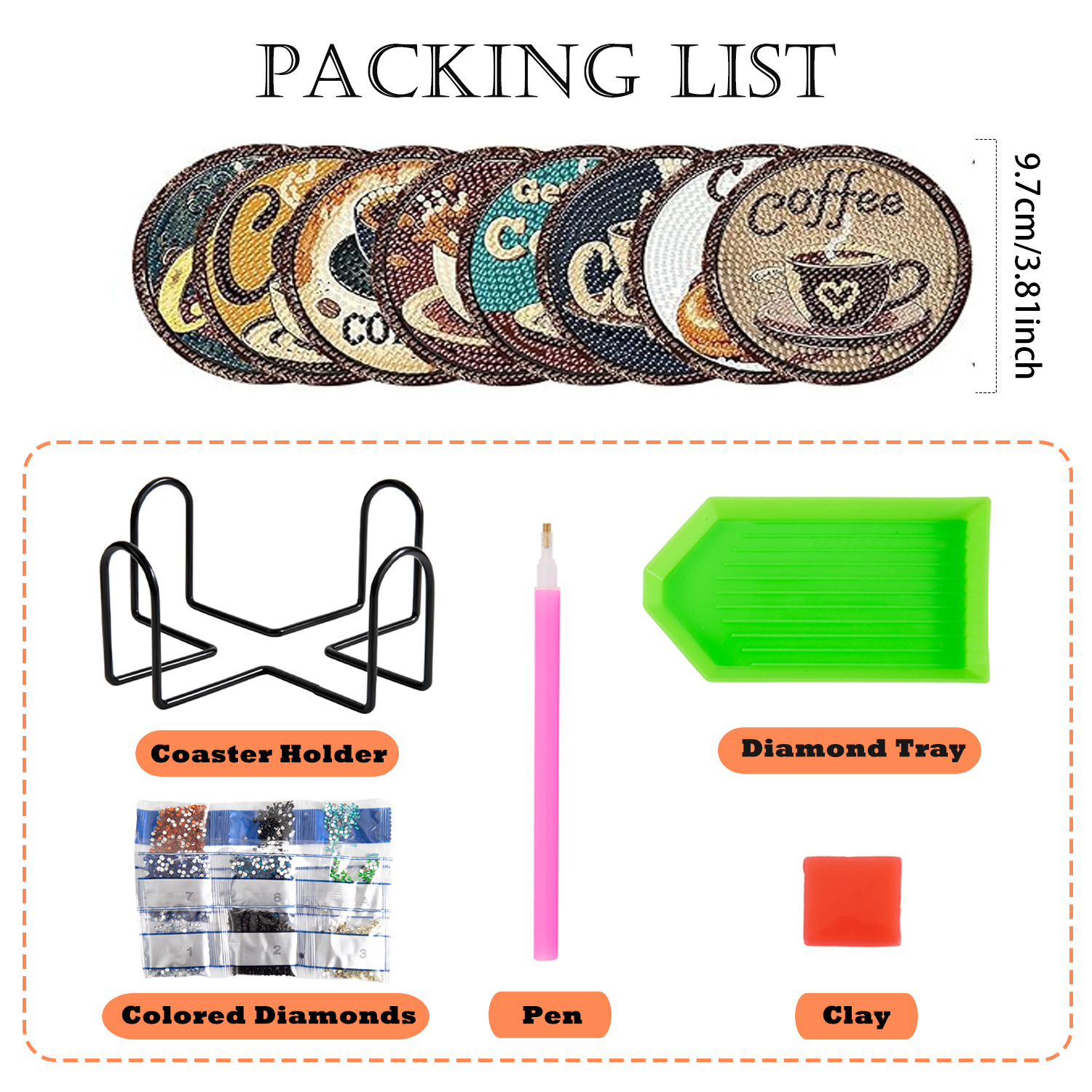 8 pieces/set of diamond painte - Resin Craft Kit のレビューと価格