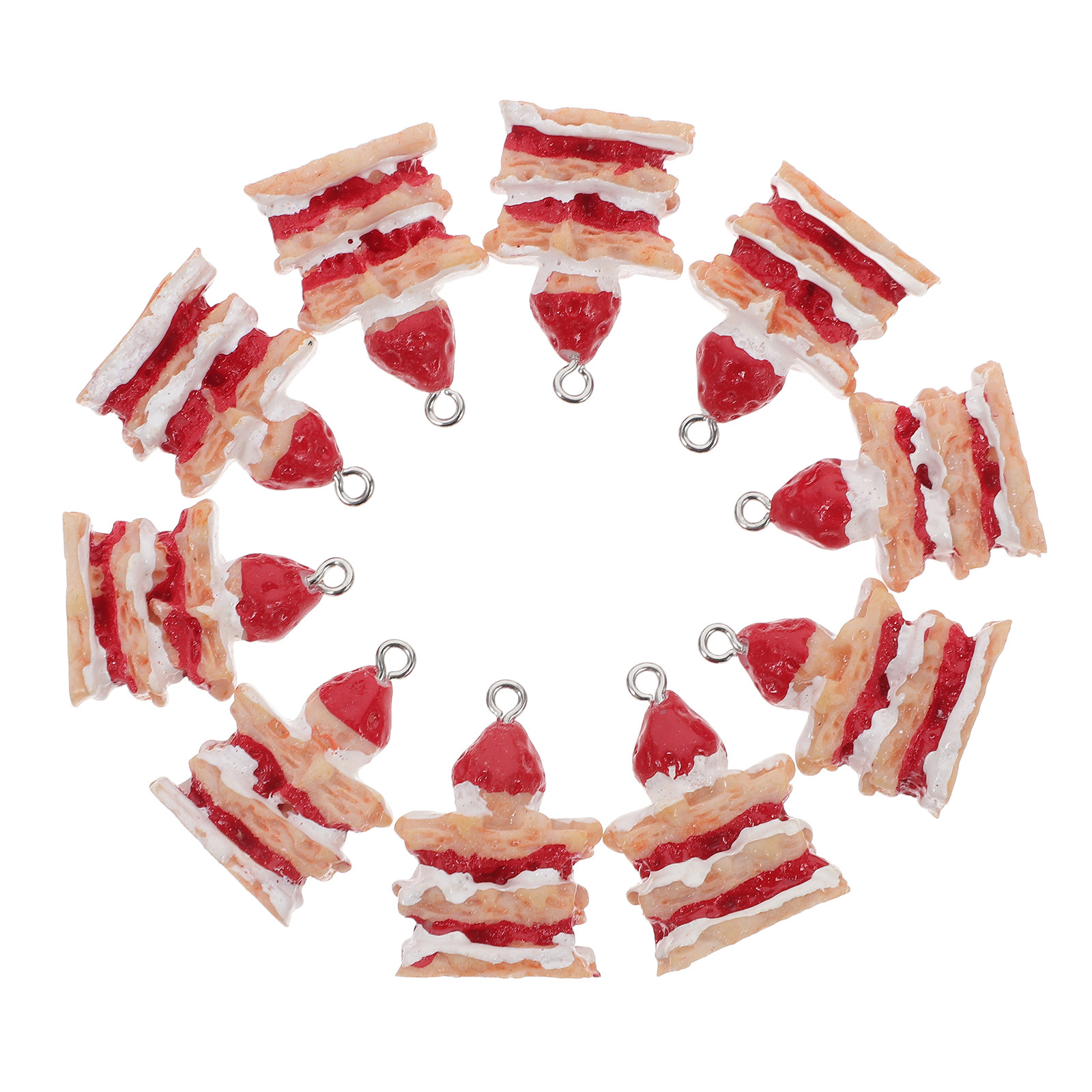 10Pcs Lifelike 3D Strawberry C - Resin Crafts のレビューと価格