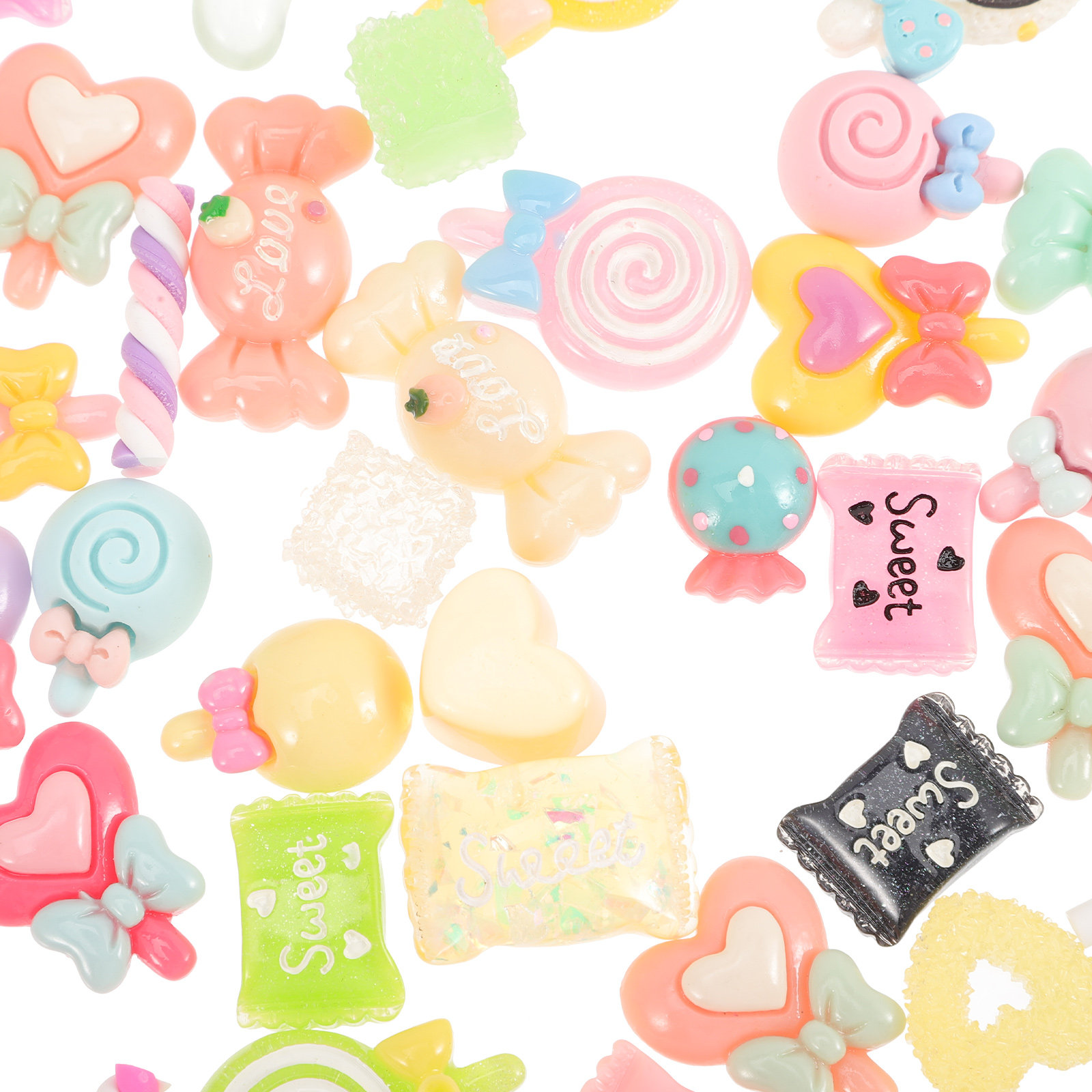 50Pcs Candy Hair Clips Resin F - Resin Crafts Diy のレビューと価格
