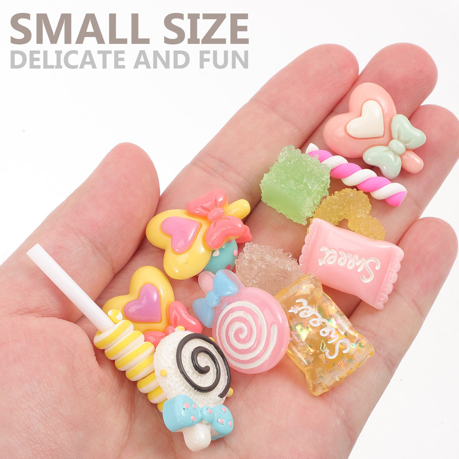 50Pcs Candy Hair Clips Resin F - Resin Crafts Diy のレビューと価格