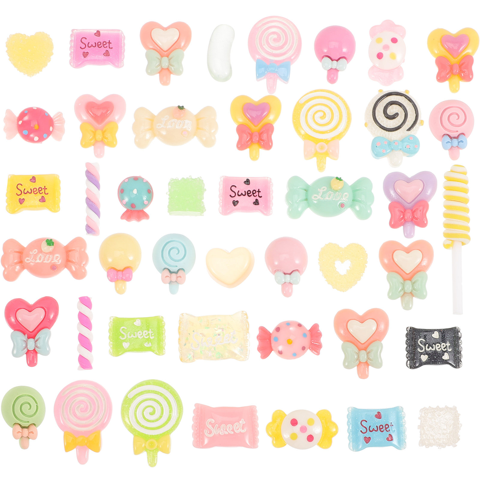 50Pcs Candy Hair Clips Resin F - Resin Crafts Diy のレビューと価格