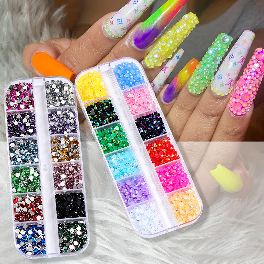 2400pcs 2mm AB Jelly Rhineston - Resin Glitter Pack のレビューと価格