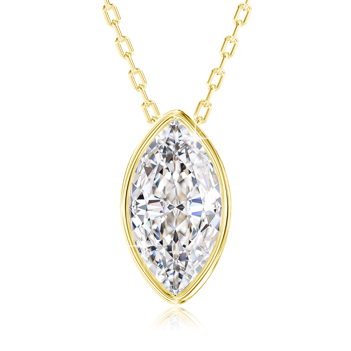 14K Gold Filled Bezel Set Marq - Bezels Set Pendant のレビューと価格