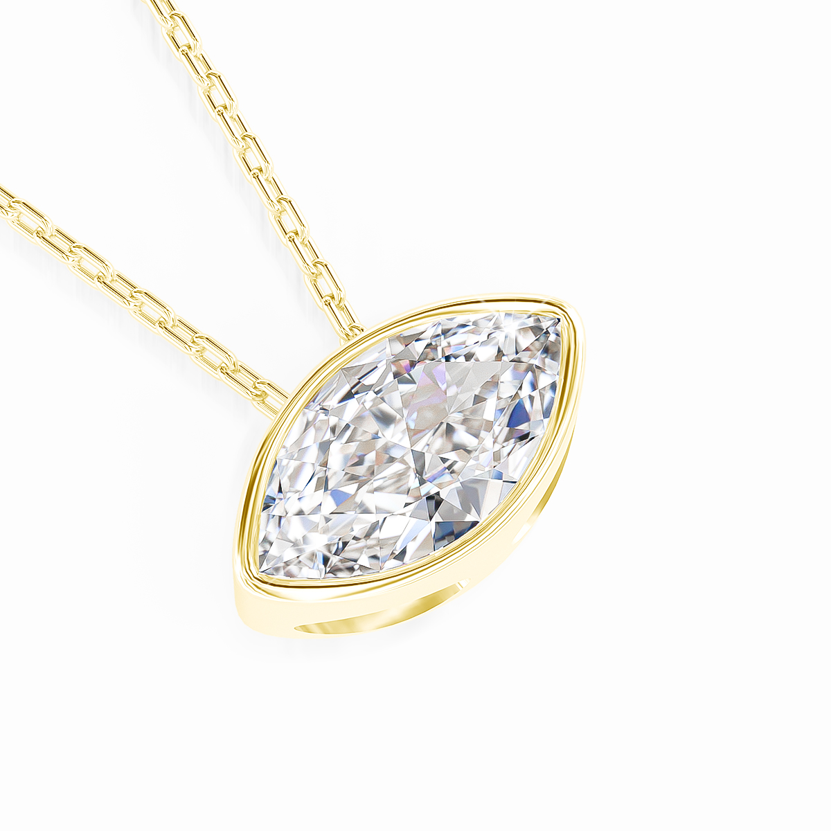 14K Gold Filled Bezel Set Marq - Bezels Set Pendant のレビューと価格