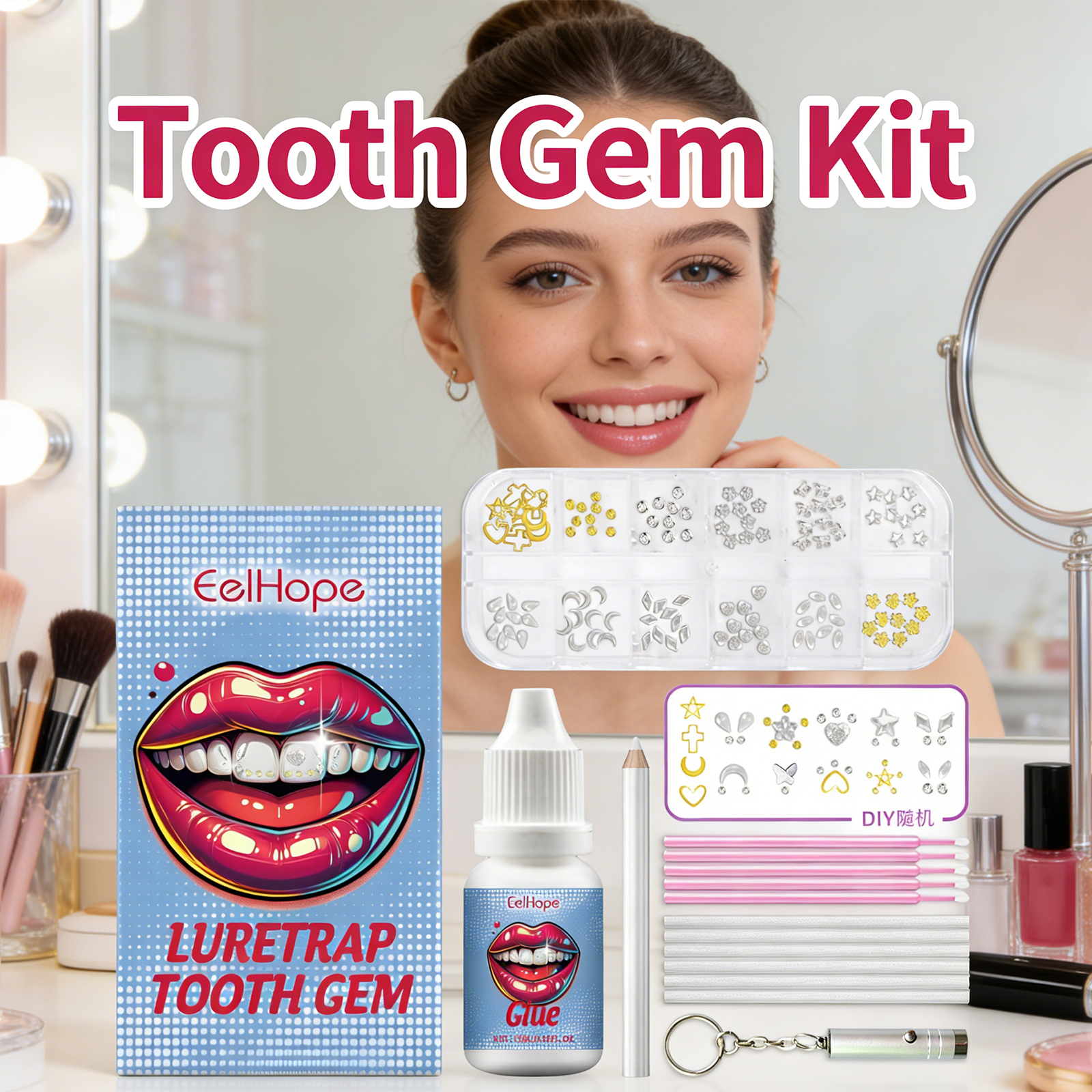 Tooth Gems Sparkling Teeth Jew - Resin Jewelry Kit のレビューと価格
