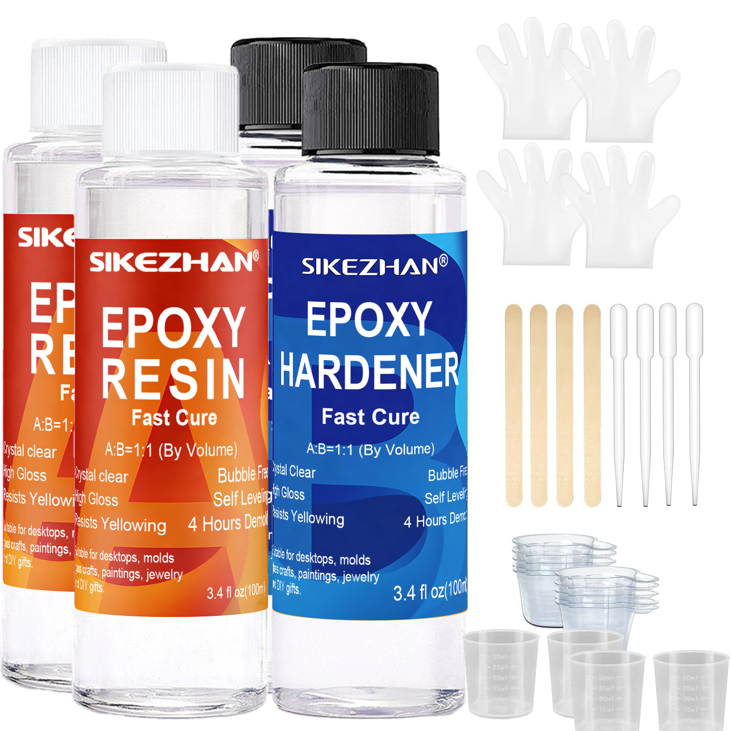 Clear Epoxy Resin AB Glue Hard - Resin Jewelry Kit のレビューと価格