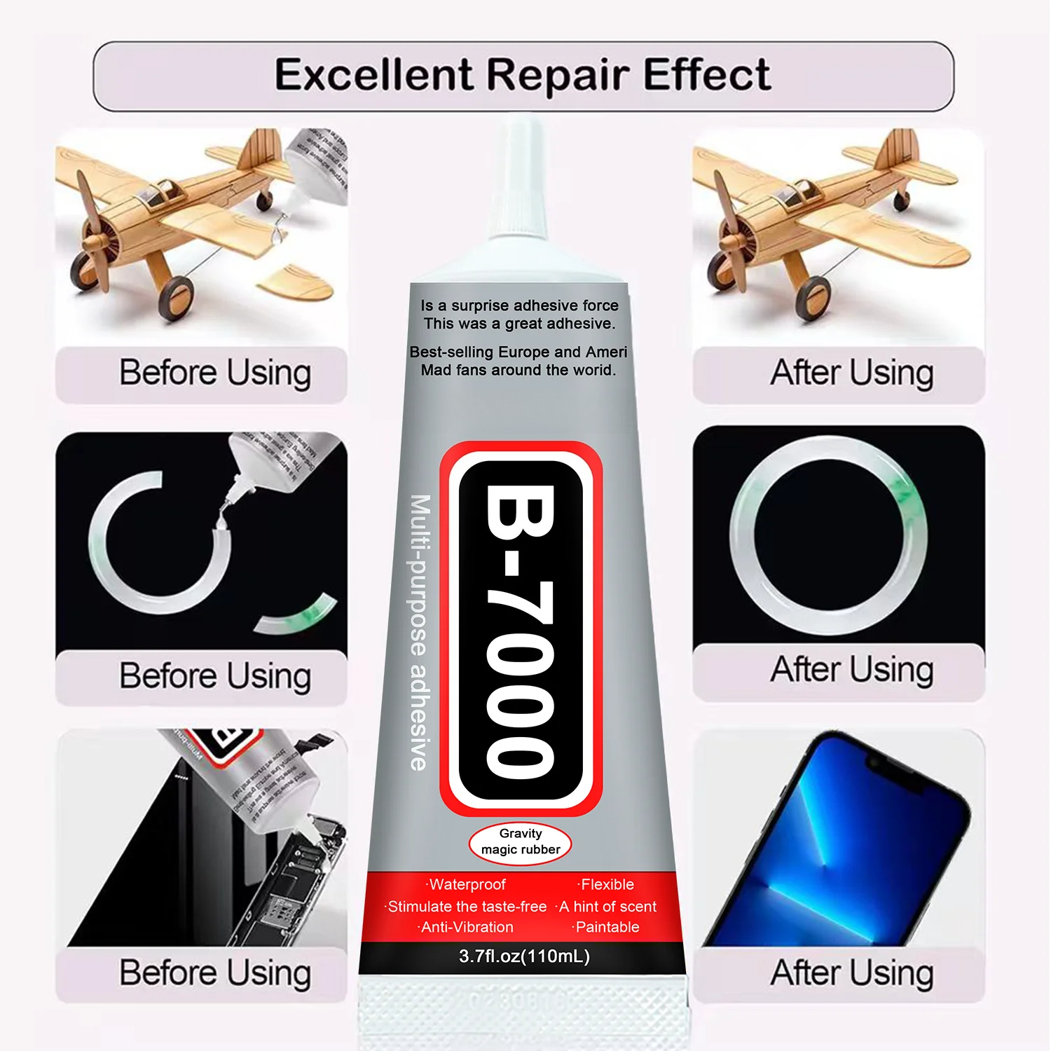 Super Glue B-7000 Loolifl 1-10 - Resin Crafts のレビューと価格