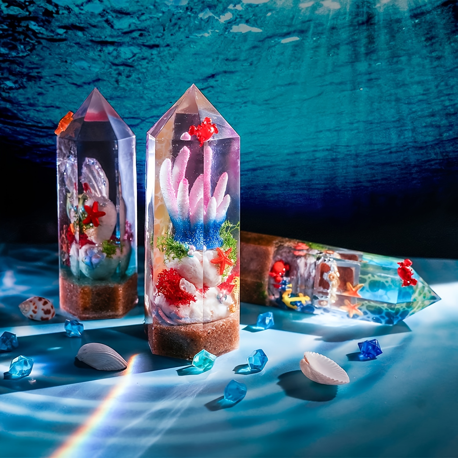 1Pcs Crystal Tower Resin Silic - Flower Preservation Resin のレビューと価格