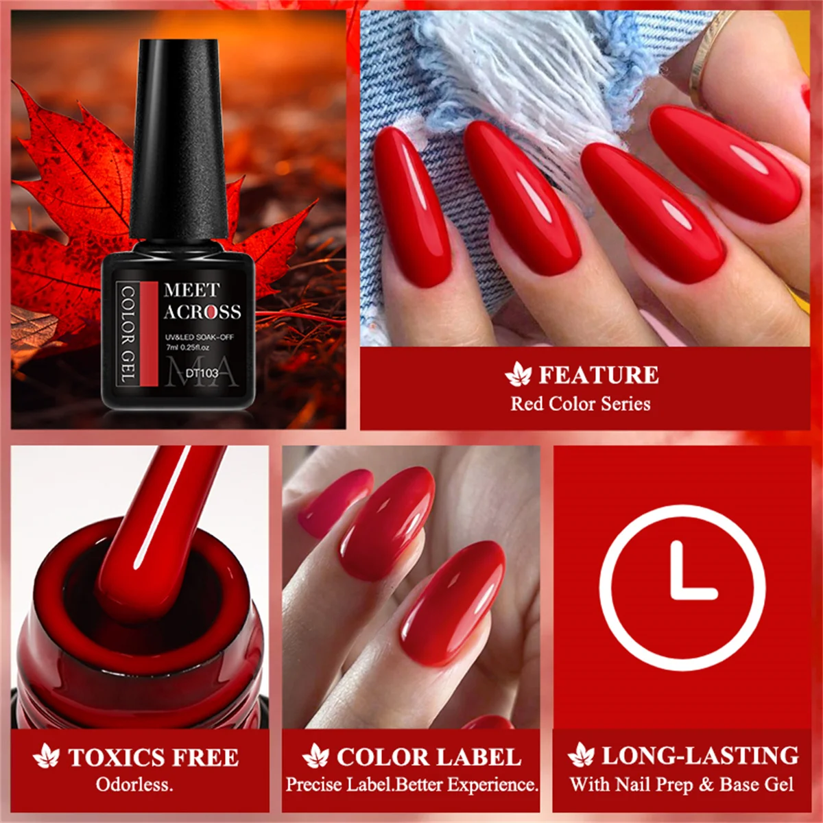 8pcs Gel Nail Polish Set HEMA  - Resin Glitter Pack のレビューと価格