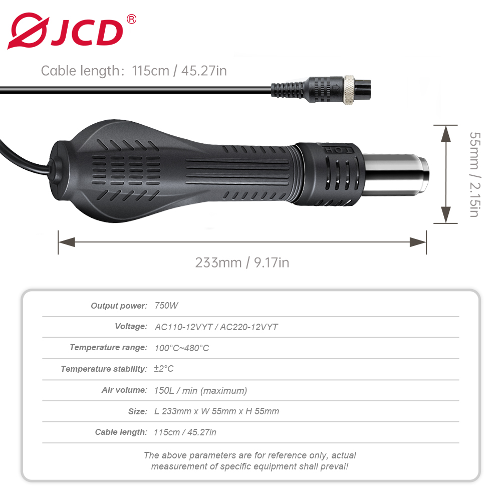 JCD HOT AIR GUN Soldering stat - Heat Gun Small のレビューと価格