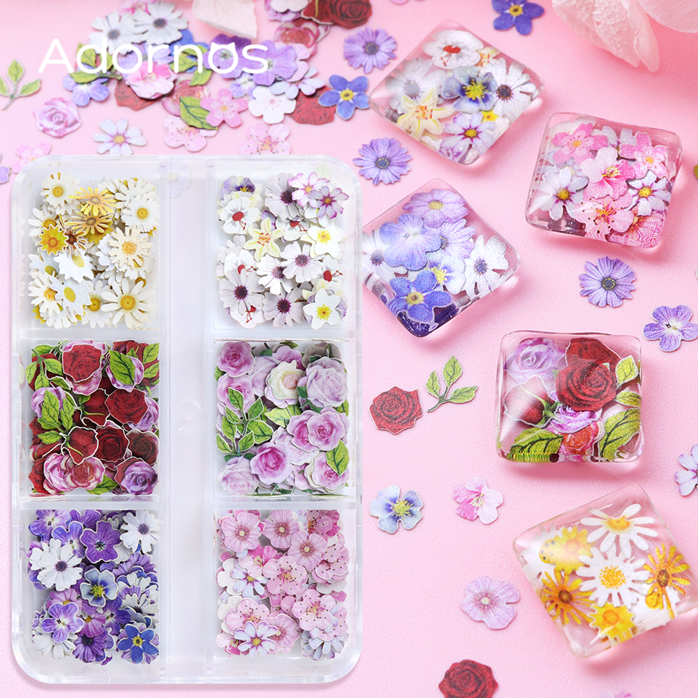6 Grids Flowers Wood Pulp Chip - Flower Preservation Resin のレビューと価格