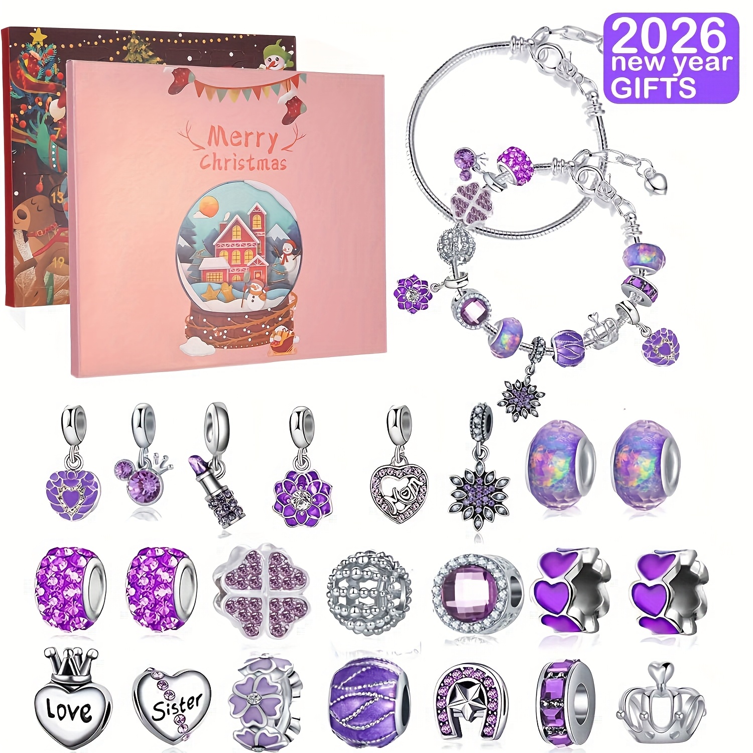 Christmas purple beads DIY jew - Resin Jewelry Kit のレビューと価格