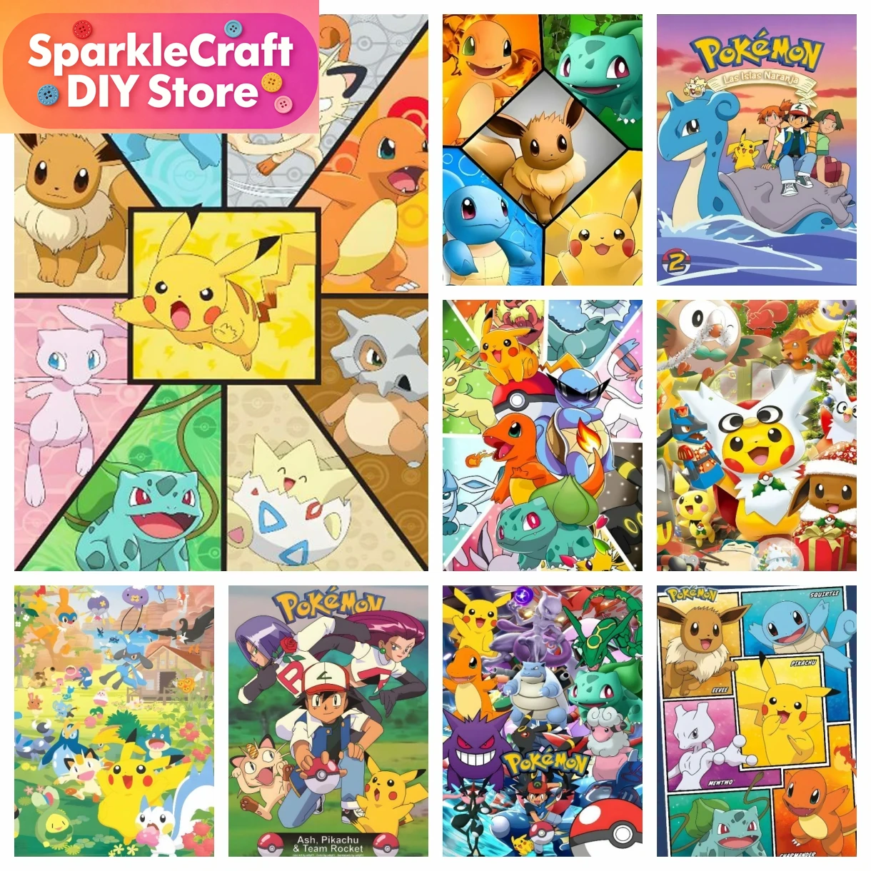 1pc frameless Cartoon Pokemon  - Resin Craft Kit のレビューと価格