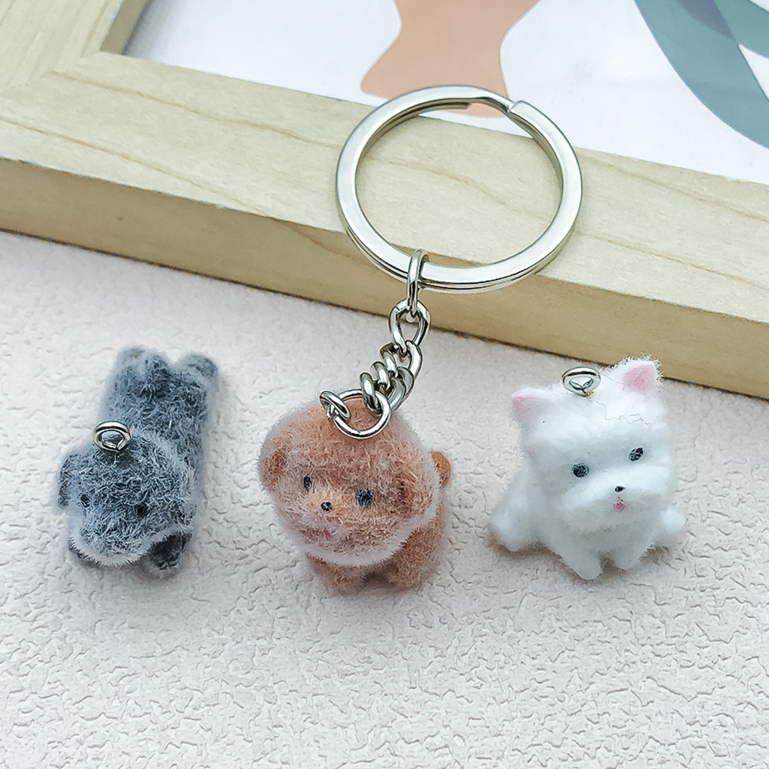 5pcs&1pc Flocked Resin Animal  - Resin Craft Kit のレビューと価格