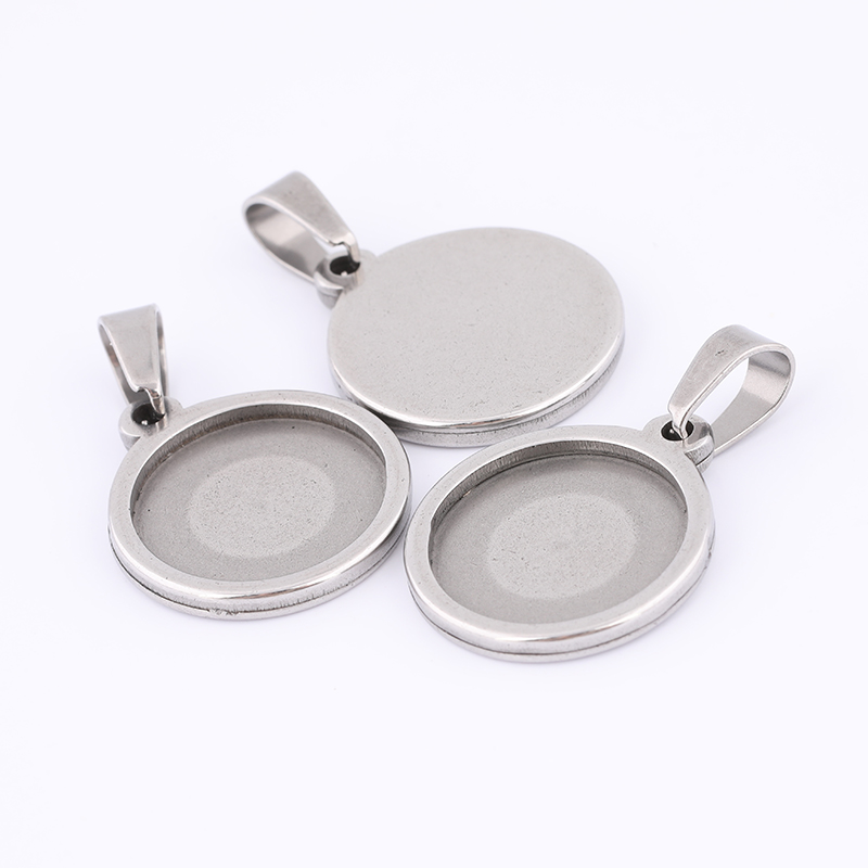 10pcs 15mm Round Cabochon Base - Bezels Set Pendant のレビューと価格