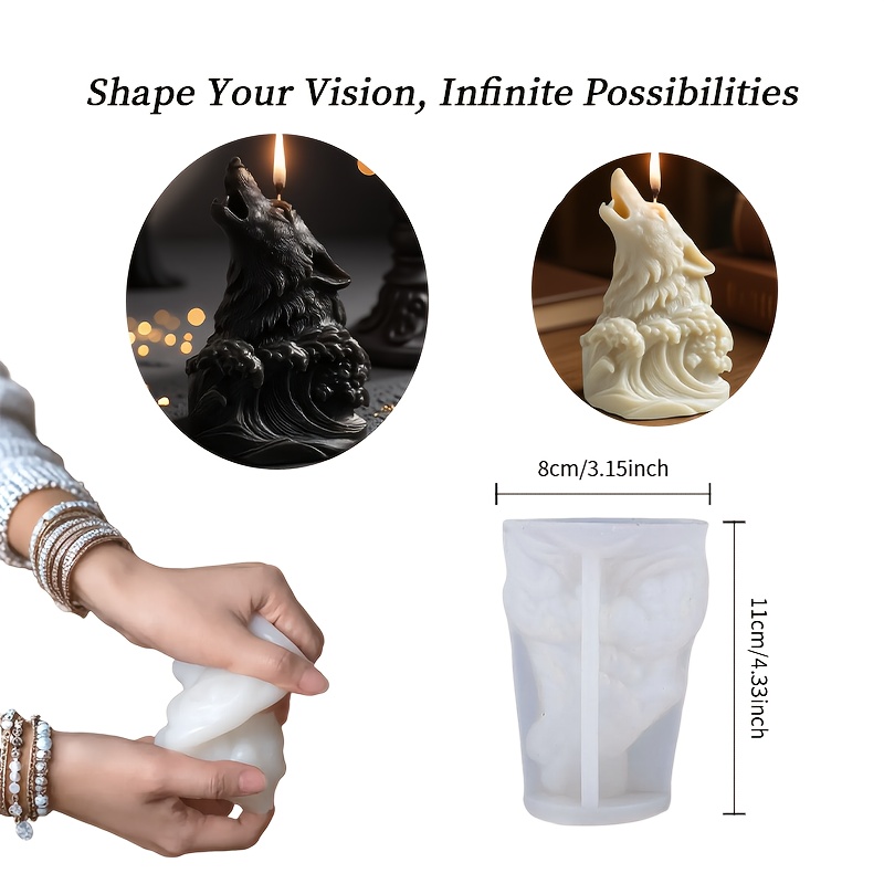 Dramatic Wolf and Ocean Wave C - Resin Ocean Wave Mold のレビューと価格
