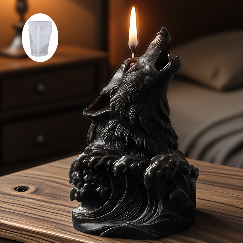 Dramatic Wolf and Ocean Wave C - Resin Ocean Wave Mold のレビューと価格