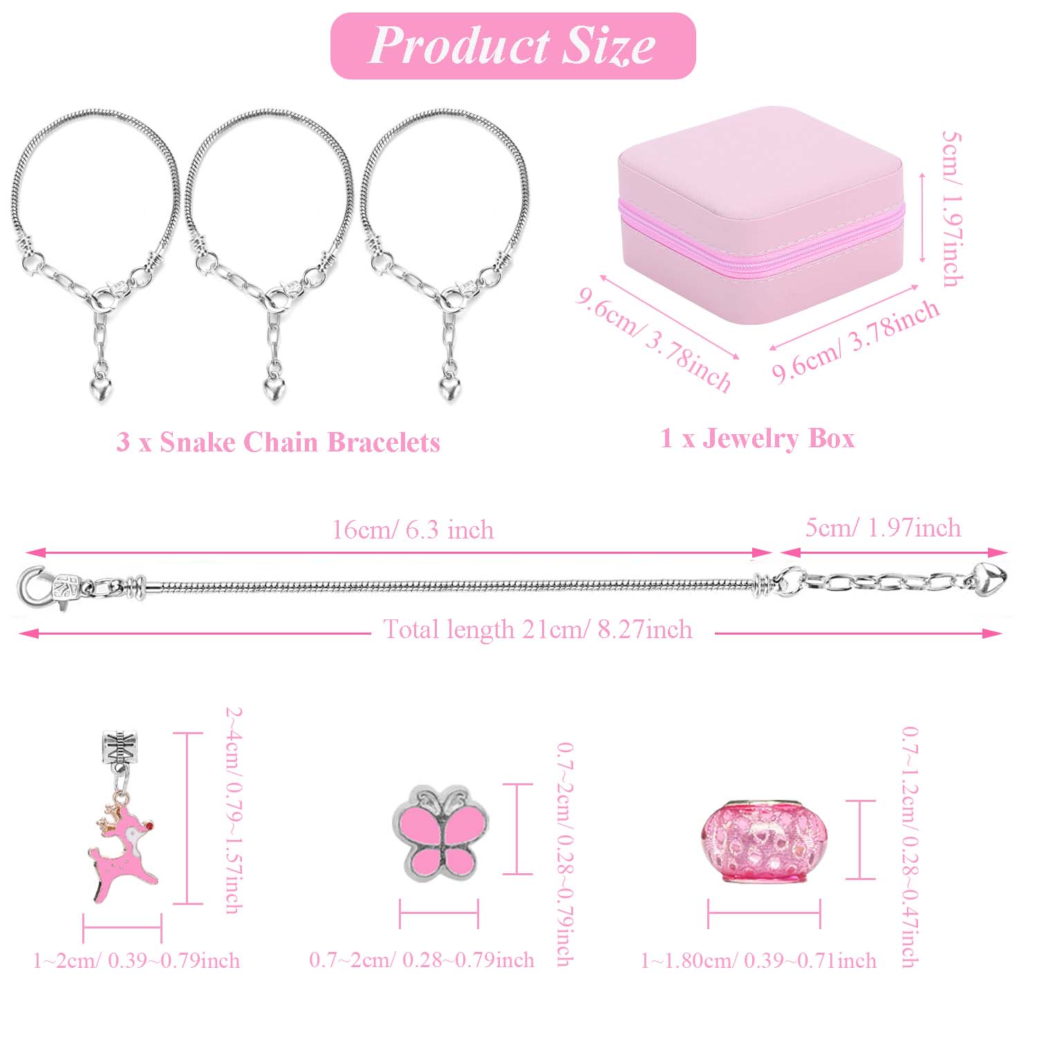 68pcs pink beaded jewelry set, - Resin Jewelry Kit のレビューと価格