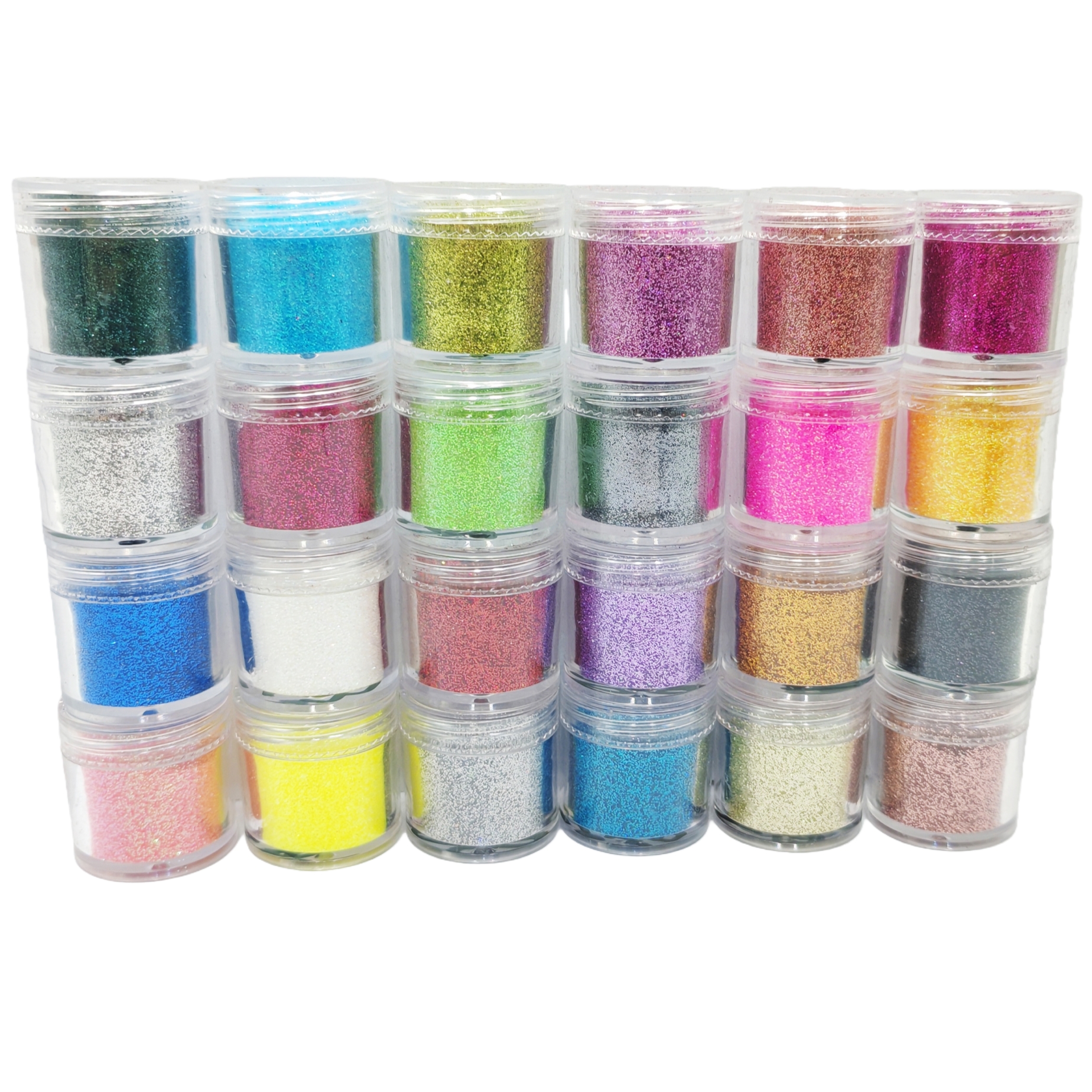 24-Color Cosmetic Iridescent H - Resin Glitter Pack のレビューと価格