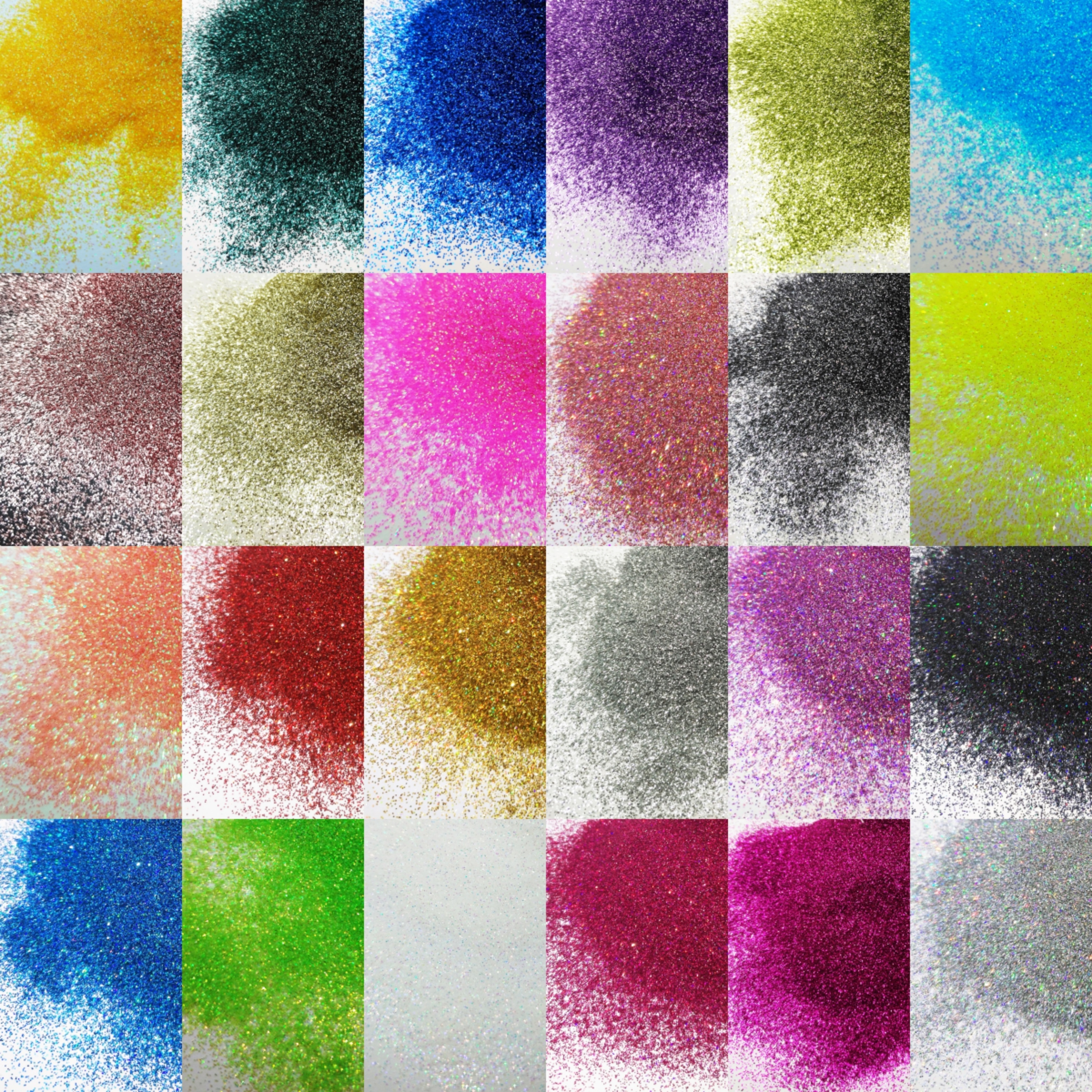 24-Color Cosmetic Iridescent H - Resin Glitter Pack のレビューと価格