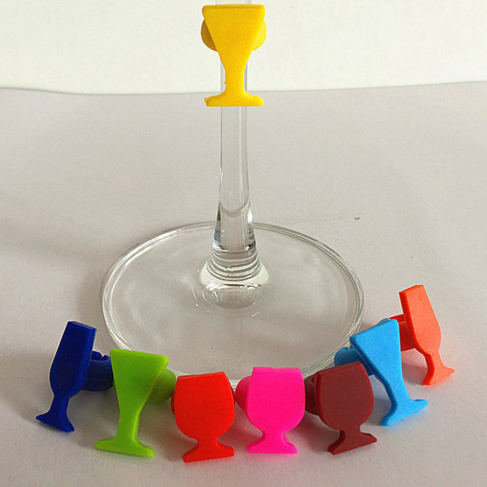8Pcs Reusable Silicone Wine Gl - Mixing Cup Silicone のレビューと価格