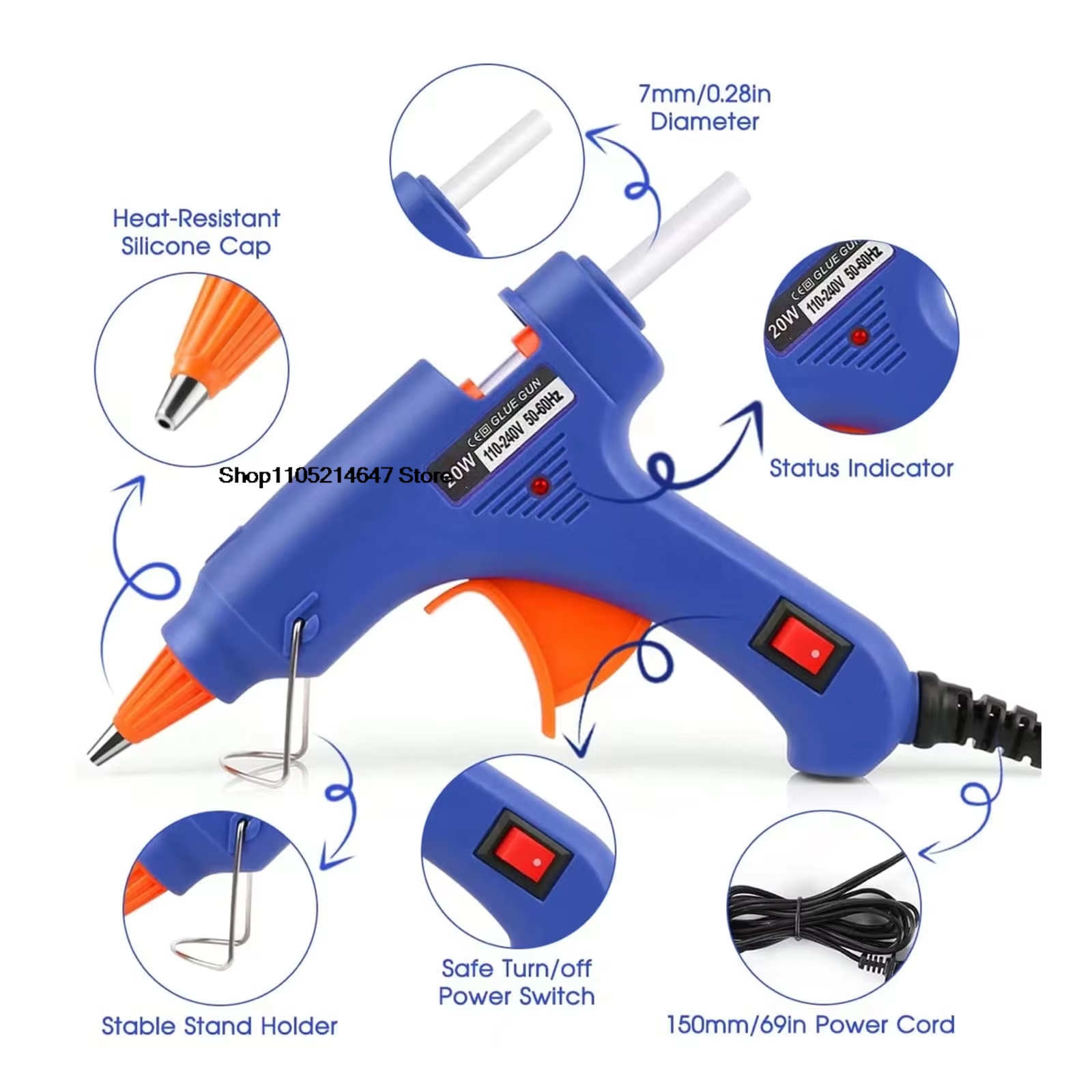 Hot Melt Glue Gun DIY Mini Hou - Heat Gun Small のレビューと価格