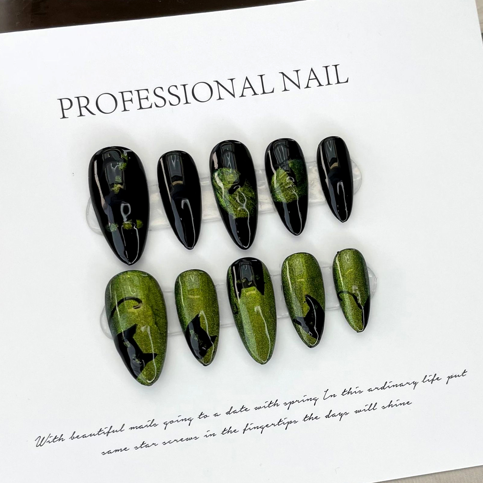 10pcs Handmade Press On Nails  - Resin Glitter Pack のレビューと価格