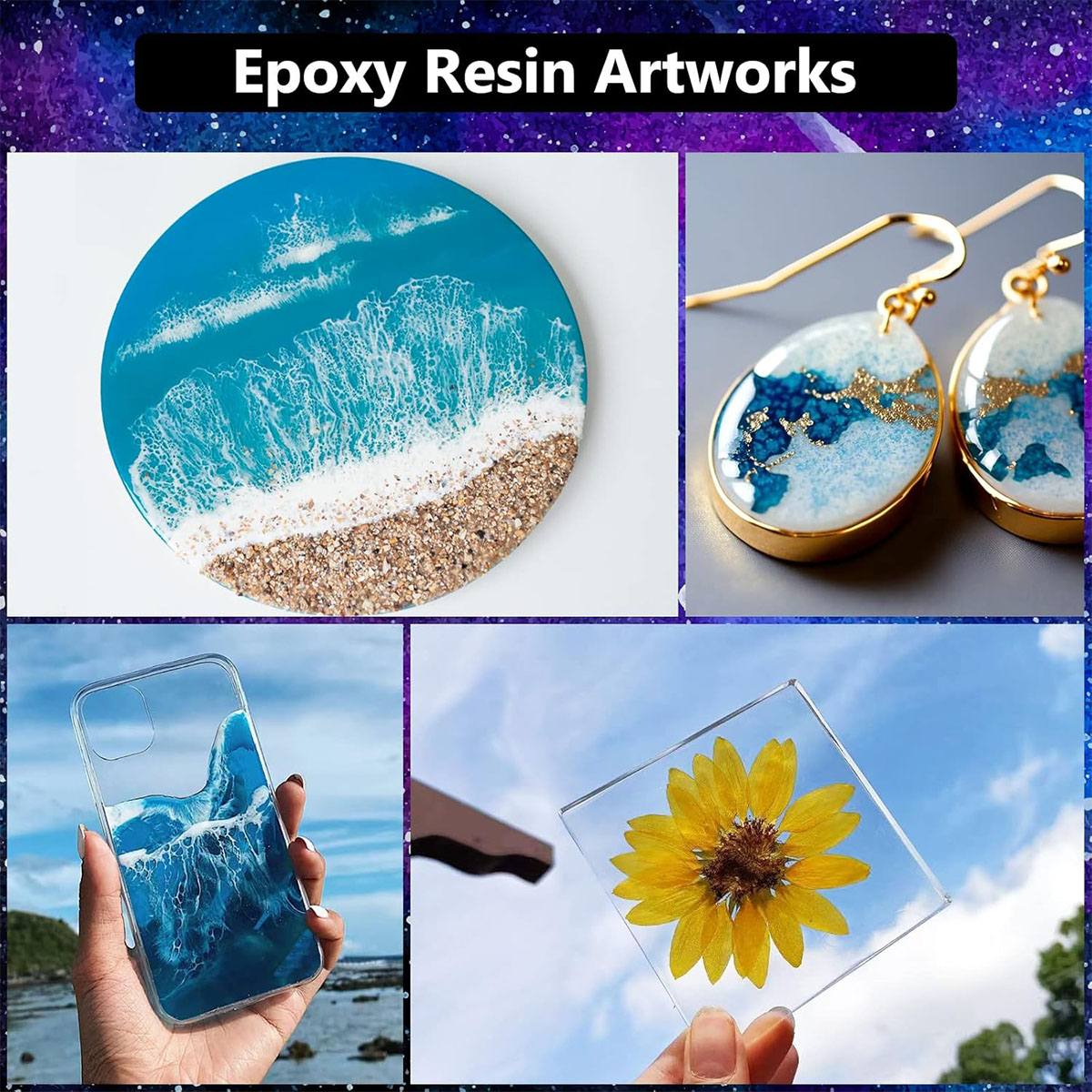 1000ml Crystal Clear Epoxy Res - Resin Jewelry Kit のレビューと価格