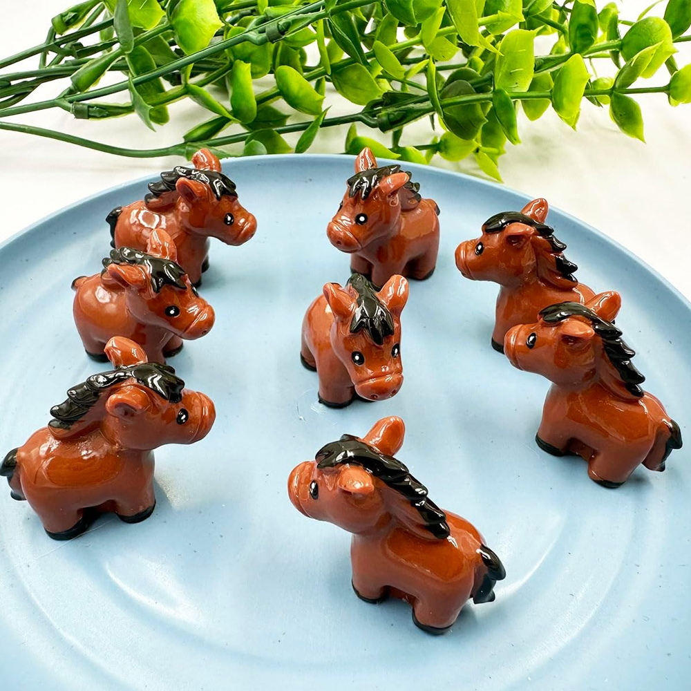 3/6pcs Mini Resin Horse Miniat - Terrarium Moss Art のレビューと価格