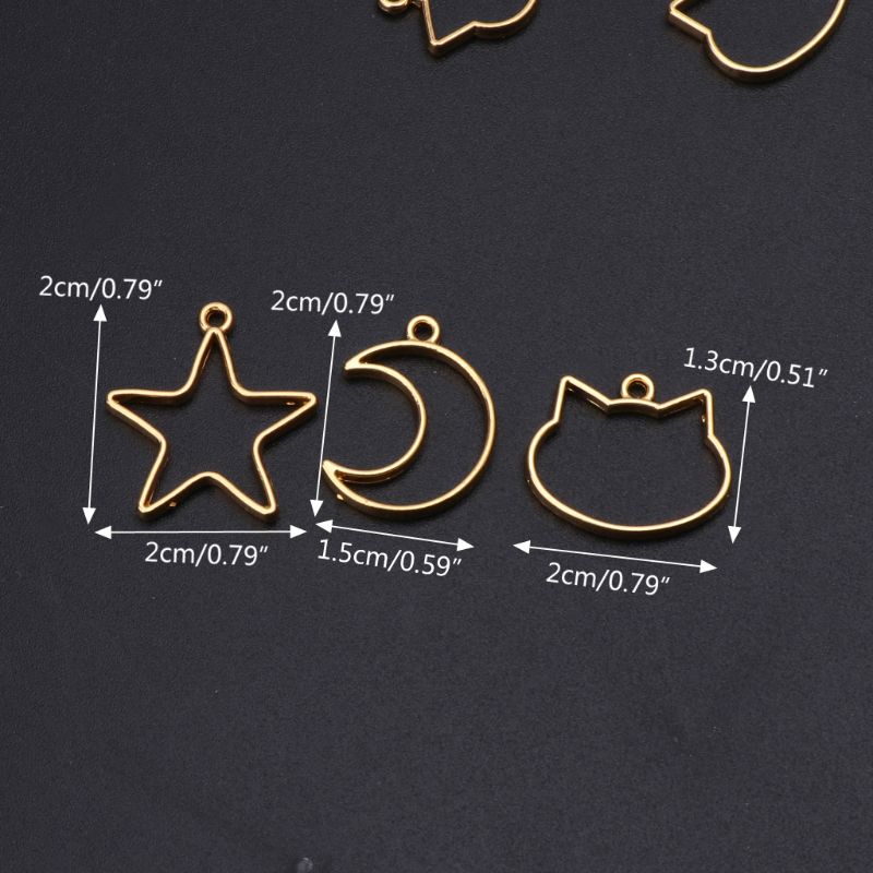 90 Pieces Mini Geometric Frame - Bezels Set Pendant のレビューと価格