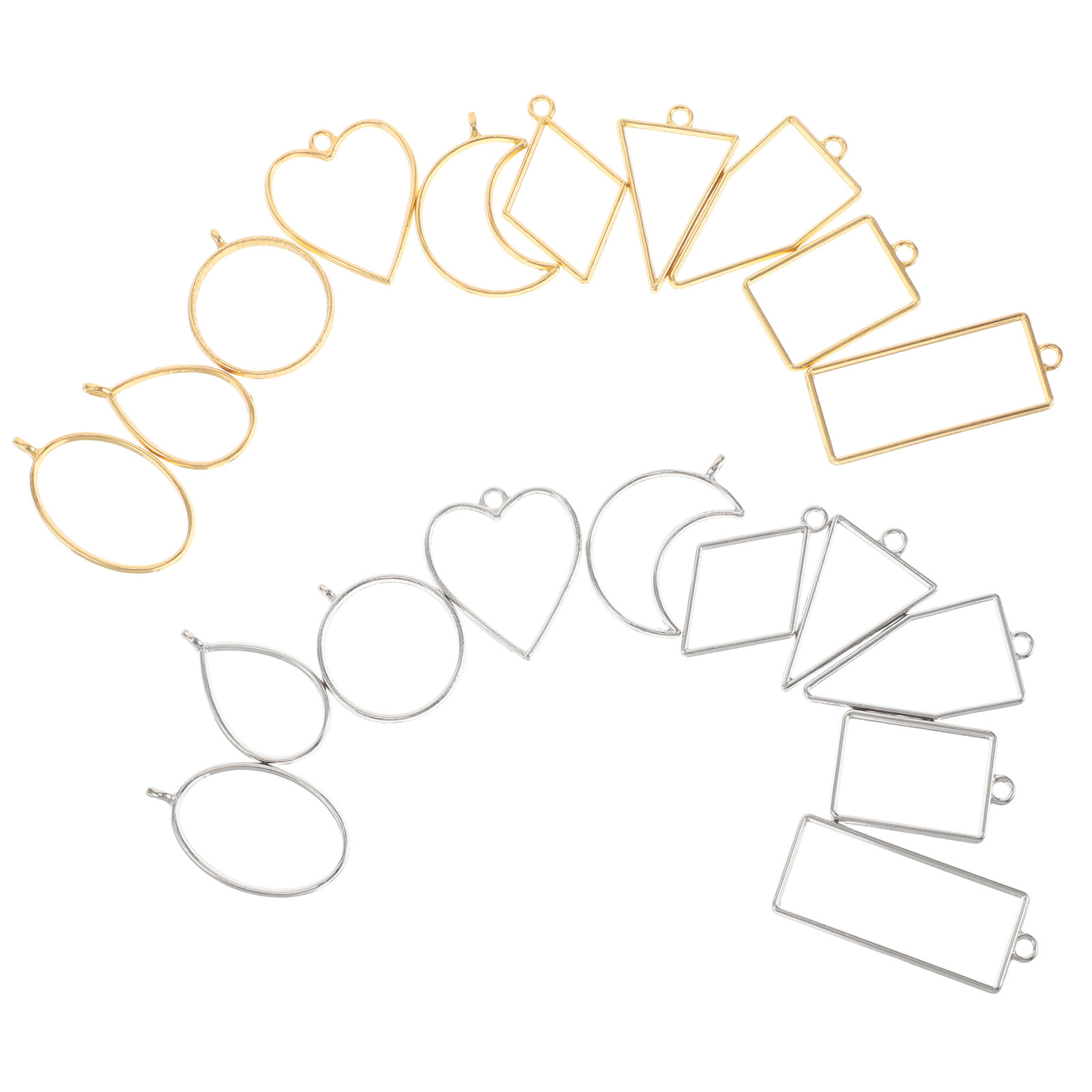 20Pcs Zinc Alloy Hollow Heart  - Resin Crafts のレビューと価格