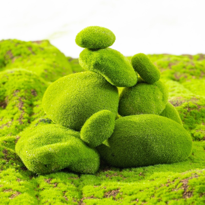 10pcs Artificial Moss Stones F - Terrarium Moss Art のレビューと価格