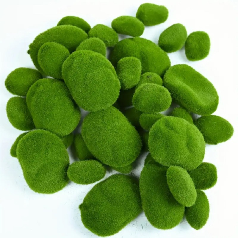 10pcs Artificial Moss Stones F - Terrarium Moss Art のレビューと価格