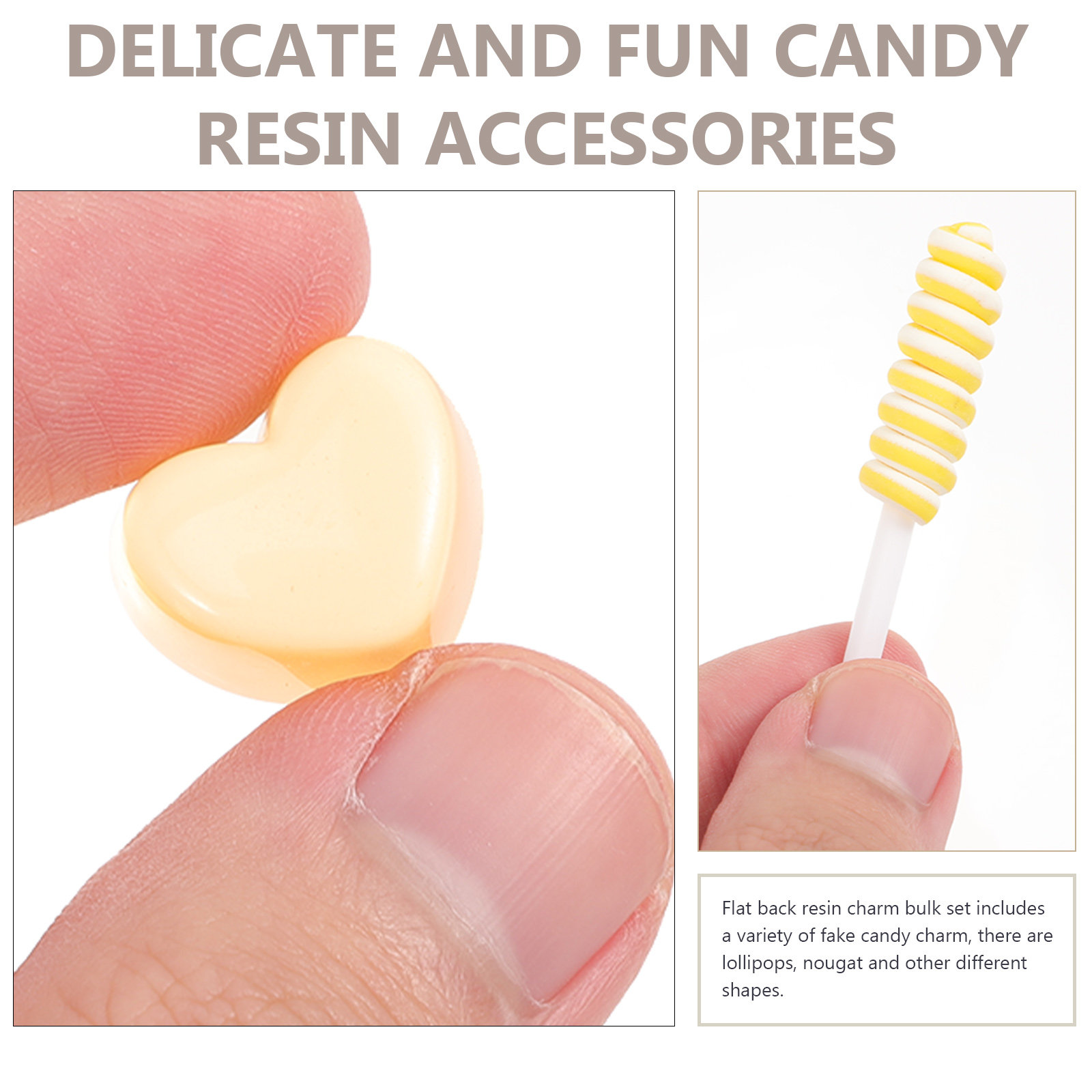 50Pcs Candy Resin Charms Bulk  - Resin Crafts Diy のレビューと価格