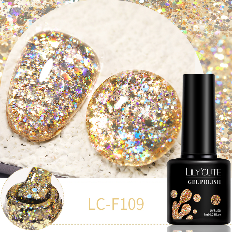 LILYCUTE 7ml 6Pcs/Set Glitter  - Resin Glitter Pack のレビューと価格