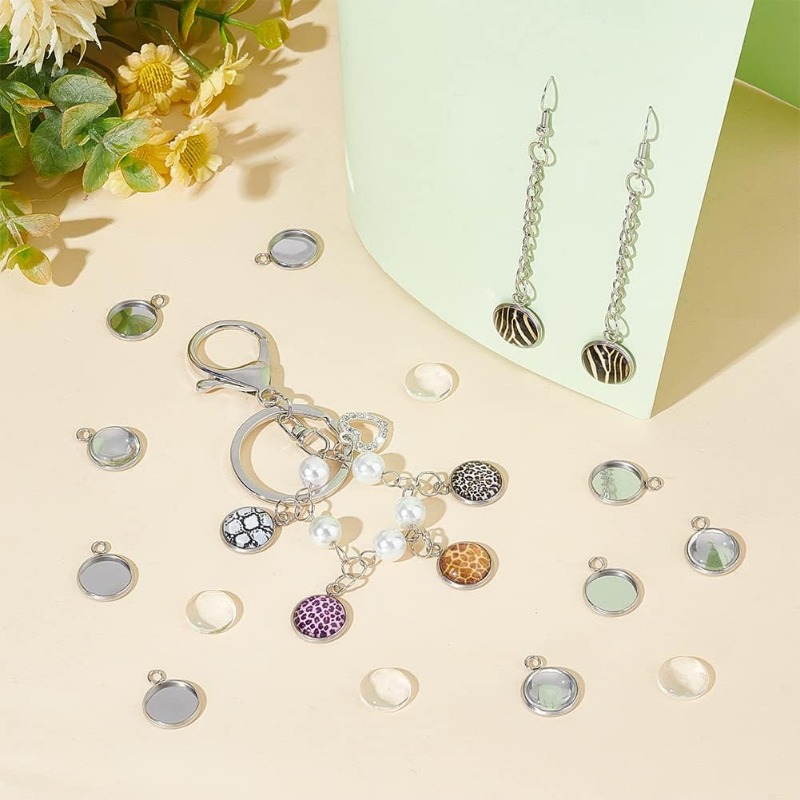 50 sets Pendant Cabochon Jewel - Bezels Set Pendant のレビューと価格