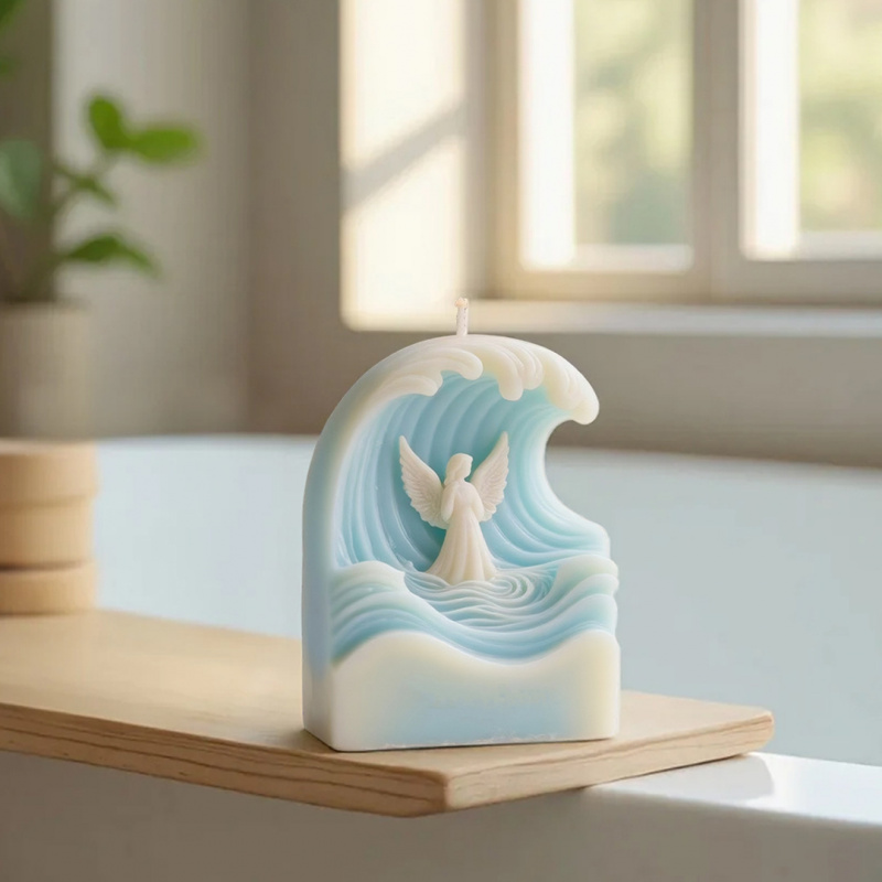 2pcs Wave Angel Silicone Mold  - Resin Ocean Wave Mold のレビューと価格